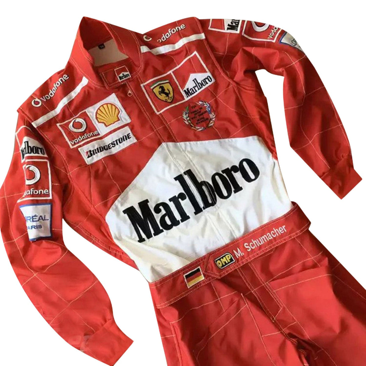 Michael Schumacher F1 Race Ferrari World Champion Driver Suit Close-Up View