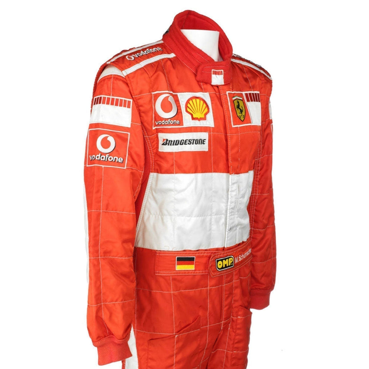 Michael Schumacher F1 Race Replica Ferrari Motorsport Suit Close Up View
