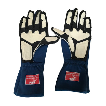 Black Fernando Alonso 2006 Renault F1 Race Gloves shown side-on, highlighting the wrist strap and grip texture for grand prix use