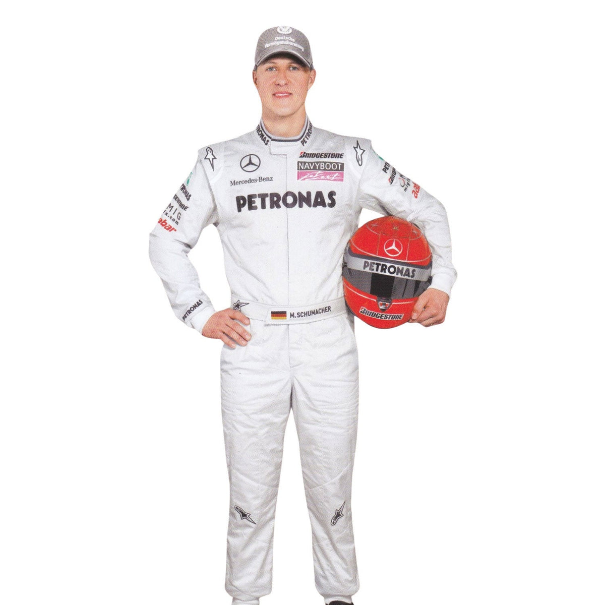 Michael Schumacher F1 Race Replica Mercedes Grand Prix Suit Front View