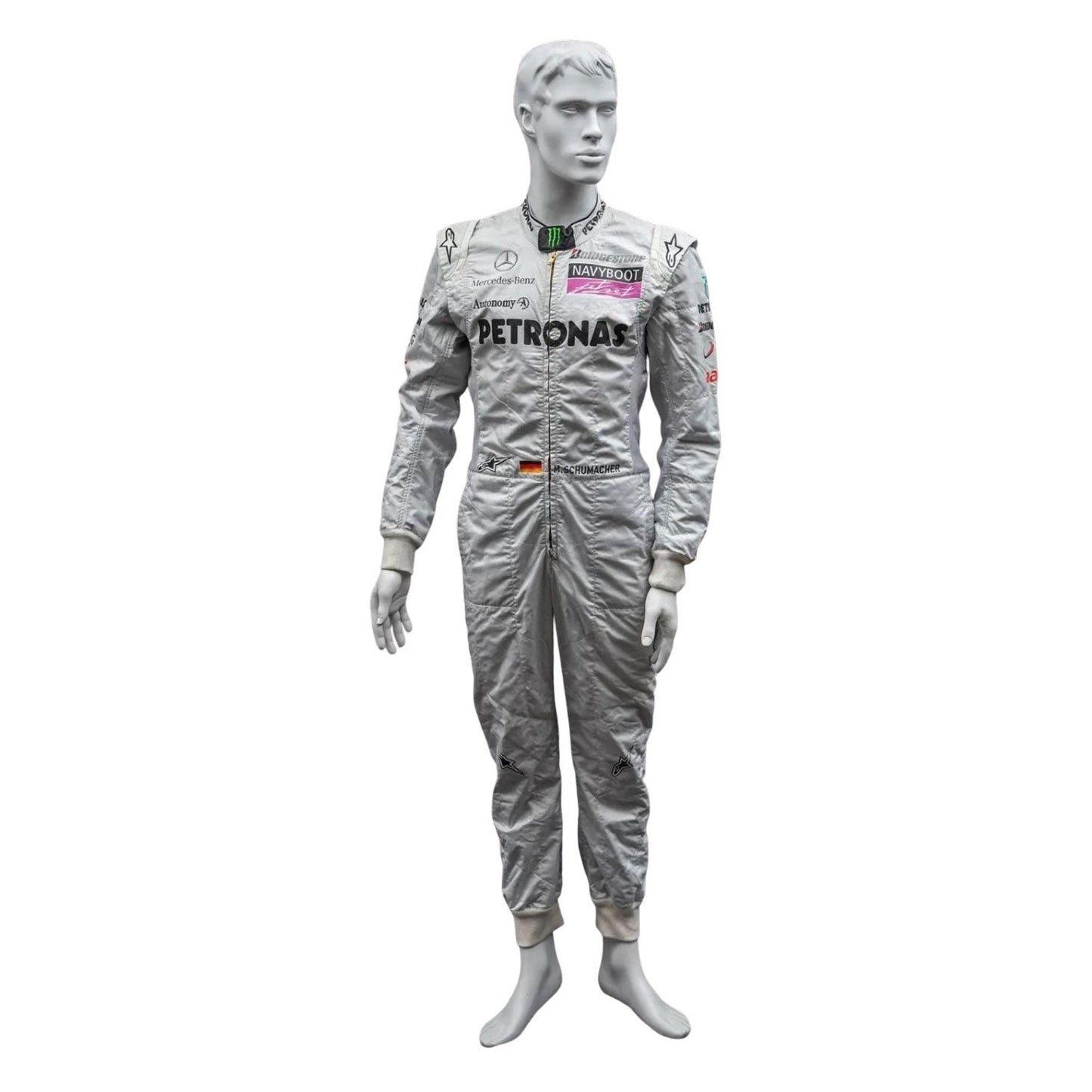 Michael Schumacher F1 Race Replica Mercedes Driver Suit Side View
