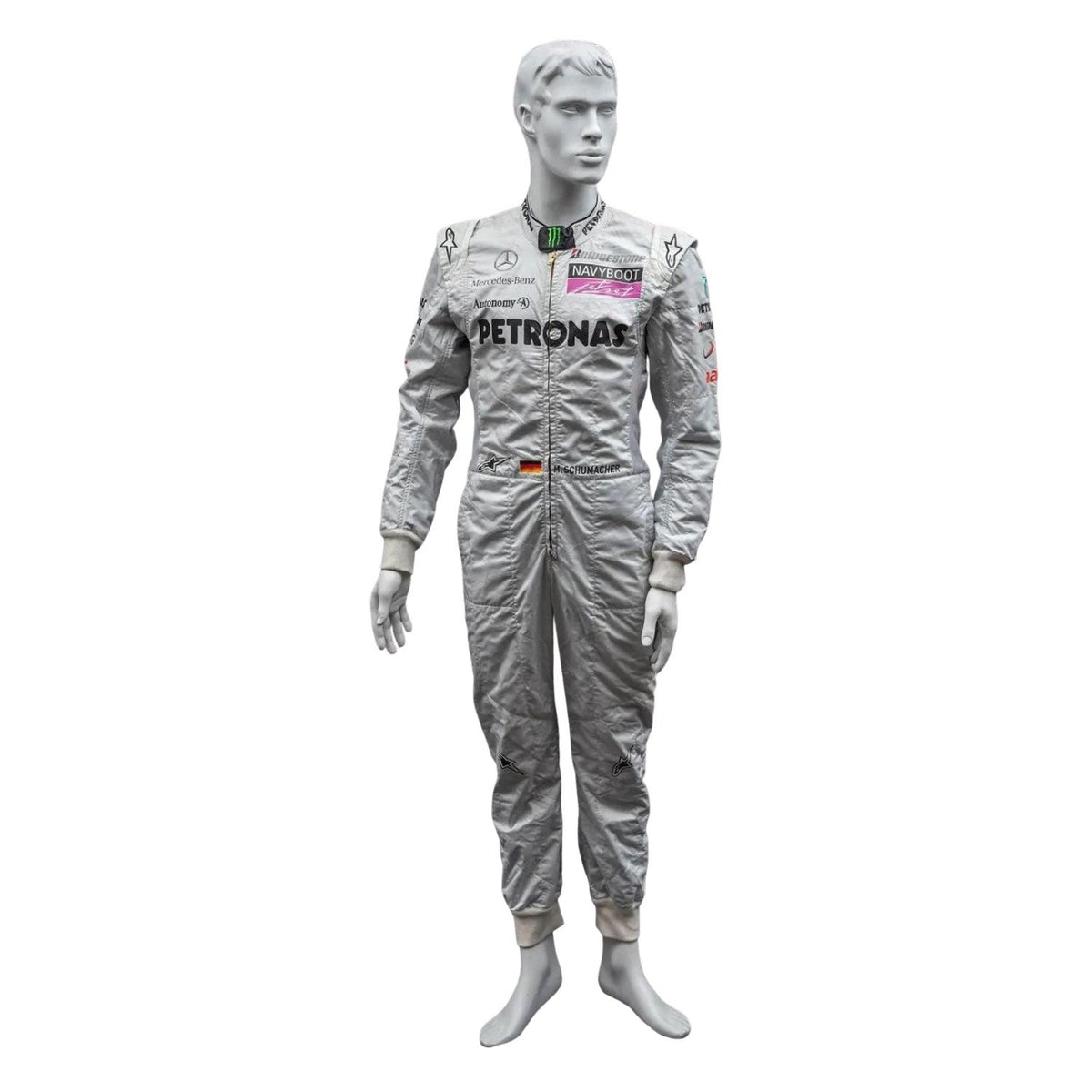Michael Schumacher F1 Race Replica Mercedes Driver Suit Front View