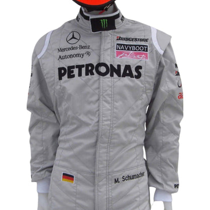 Michael Schumacher F1 Race Replica Mercedes Grand Prix Suit Close Up