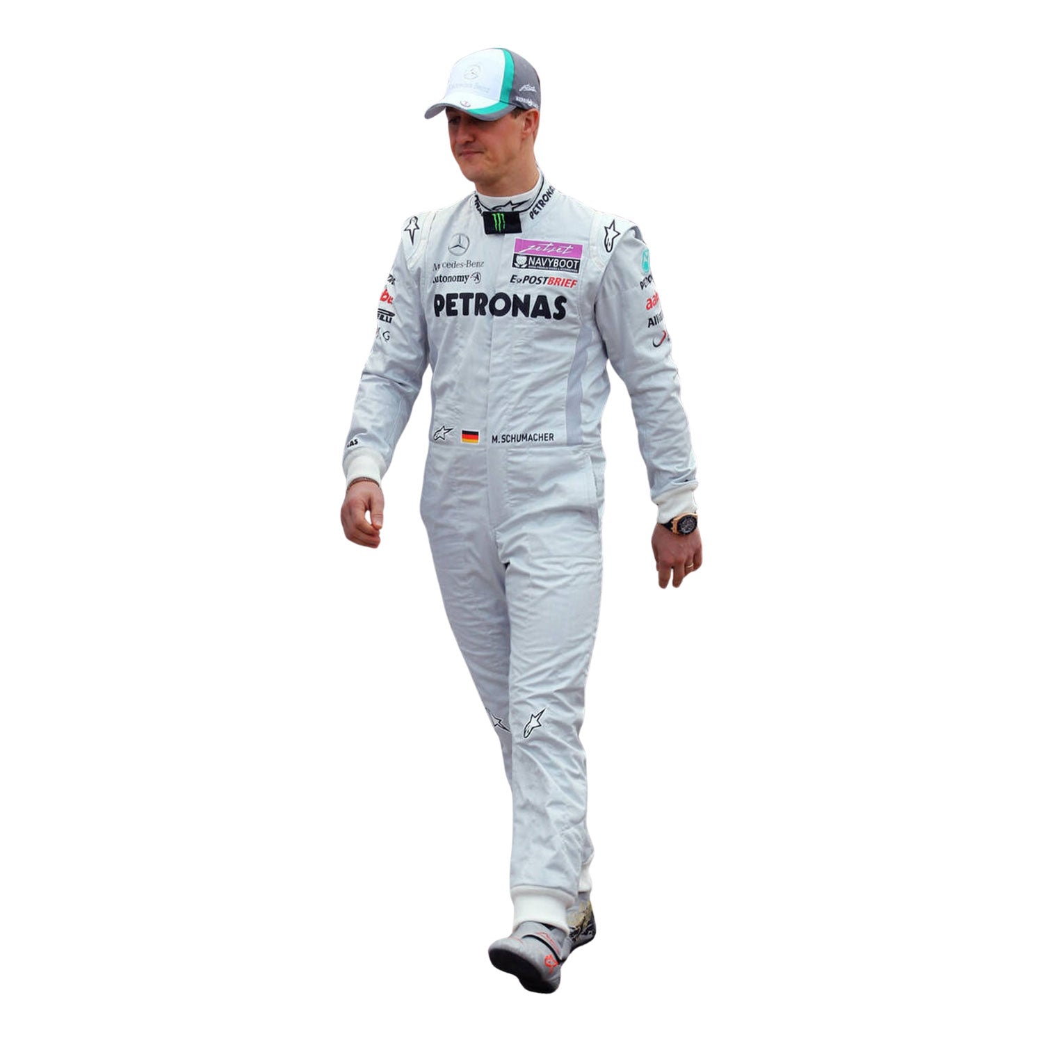Michael Schumacher F1 Race Mercedes Grand Prix Suit Front View