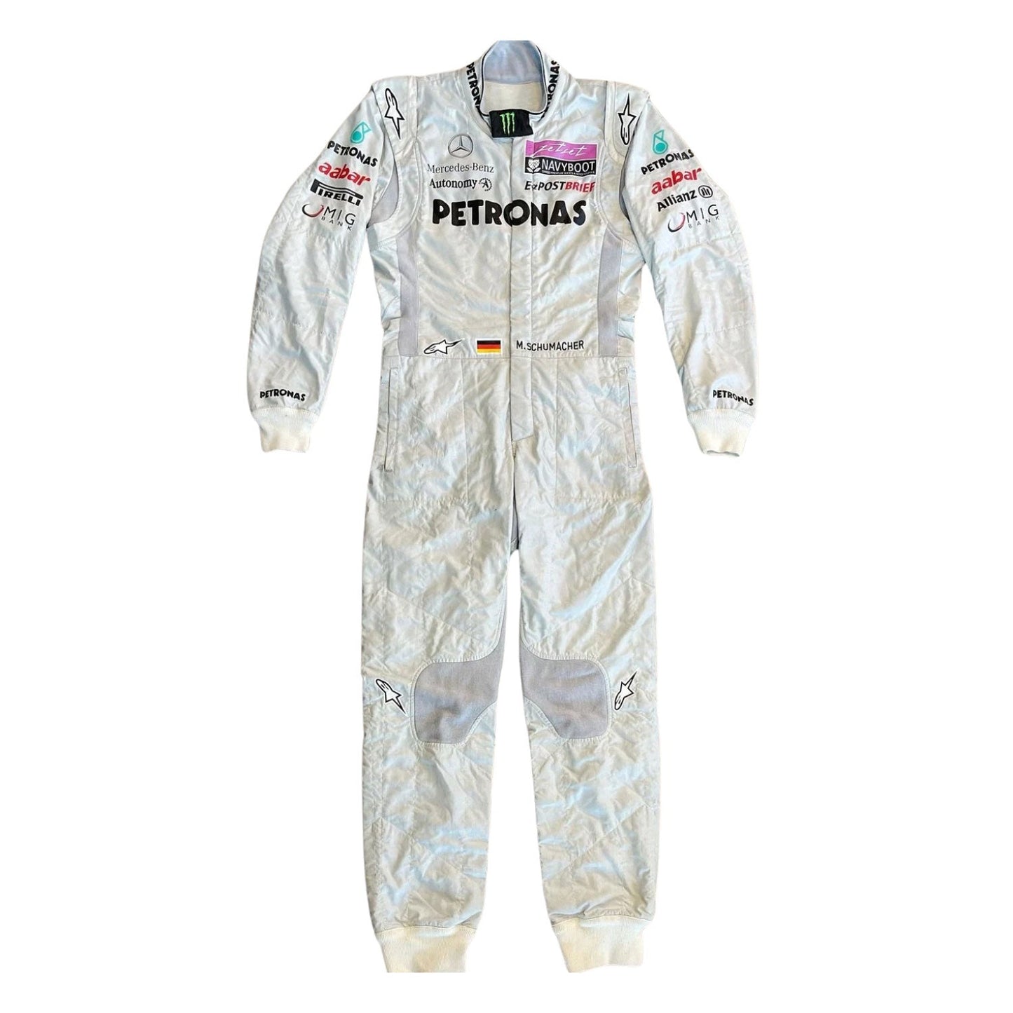 Michael Schumacher F1 Race Mercedes Driver Suit Side View