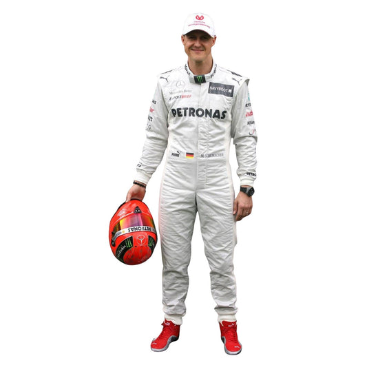 Michael Schumacher F1 Race Replica Mercedes Grand Prix Suit Front View