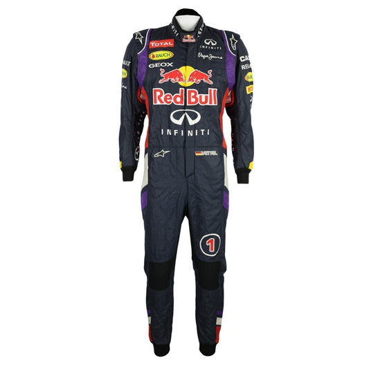 Sebastian Vettel F1 Race Replica Red Bull Driver Suit Front View