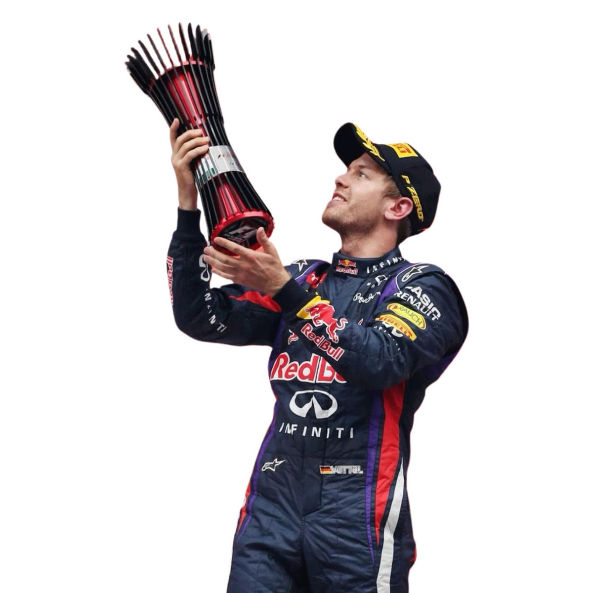 Sebastian Vettel F1 Race Replica Red Bull Motorsport Suit Close-up View