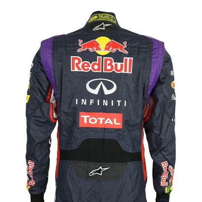 Sebastian Vettel F1 Race Replica Red Bull Grand Prix Suit Back View