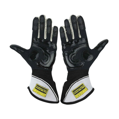 Black Jenson Button 2015 McLaren F1 Race Gloves shown side-on, highlighting the wrist strap and grip texture for grand prix use