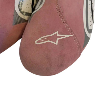 Esteban Ocon printed race attire footwear, showing the grippy tread and light build. Comfortable fan shoes for supporters, karters and collectors.
