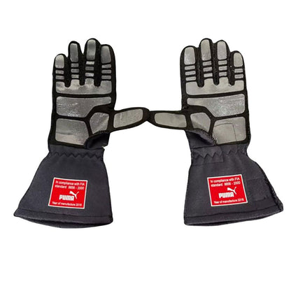 Blue Max Verstappen 2018 Red Bull F1 Race Gloves shown side-on, highlighting the wrist strap and grip texture for grand prix use