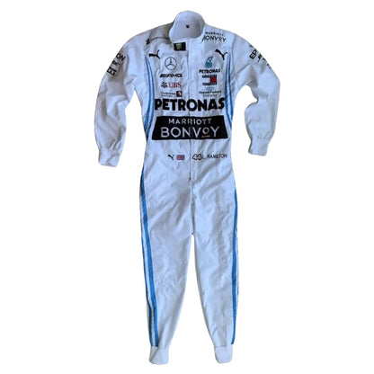 Lewis Hamilton F1 Race Replica Mercedes Motorsport Suit Front View