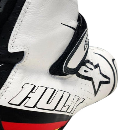 Nico Hulkenberg 2019 season fan shoes, with logo-style graphics across the upper. Race day attire footwear that matches any racing jumpsuit.