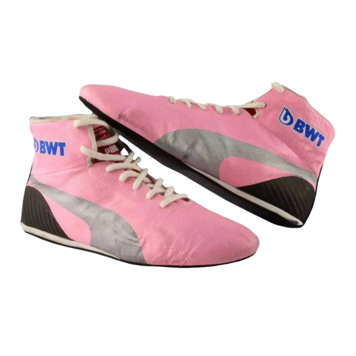Sergio Perez printed race attire footwear, with printed colour panels along the sides. A sporty finish for a cosplay outfit or a circuit visit.