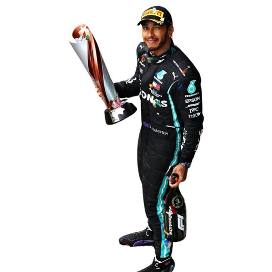 Lewis Hamilton F1 Race Mercedes Driver Suit Front View