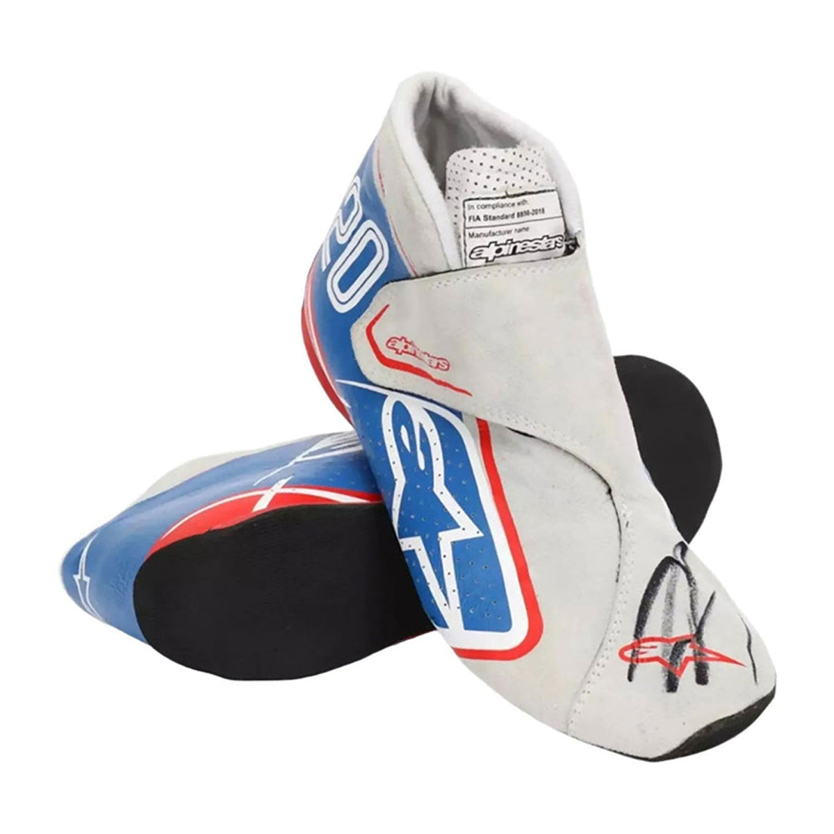 Kevin Magnussen 2022 Italian Grand Prix fan shoes, with logo-style graphics across the upper. Comfortable fan shoes for supporters, karters and collectors.
