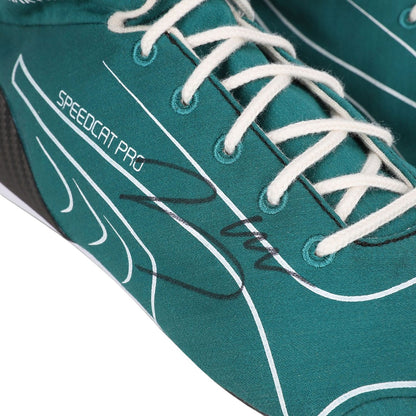 Lance Stroll 2022 Dutch Grand Prix fan shoes, showing the grippy tread and light build. A sporty finish for a cosplay outfit or a circuit visit.
