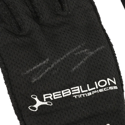Black Valtteri Bottas 2022 Mercedes British GP F1 Race Gloves in close-up detail, showing the palm grip pattern used in GP racing conditions