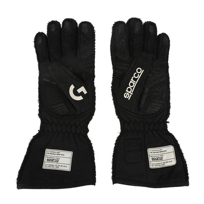 Black Lando Norris 2023 McLaren F1 Race Gloves Replica shown side-on, highlighting the wrist strap and grip texture for grand prix use