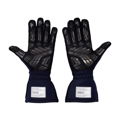 Black Max Verstappen 2024 Red Bull F1 Race Gloves Replica shown side-on, highlighting the wrist strap and grip texture for grand prix use
