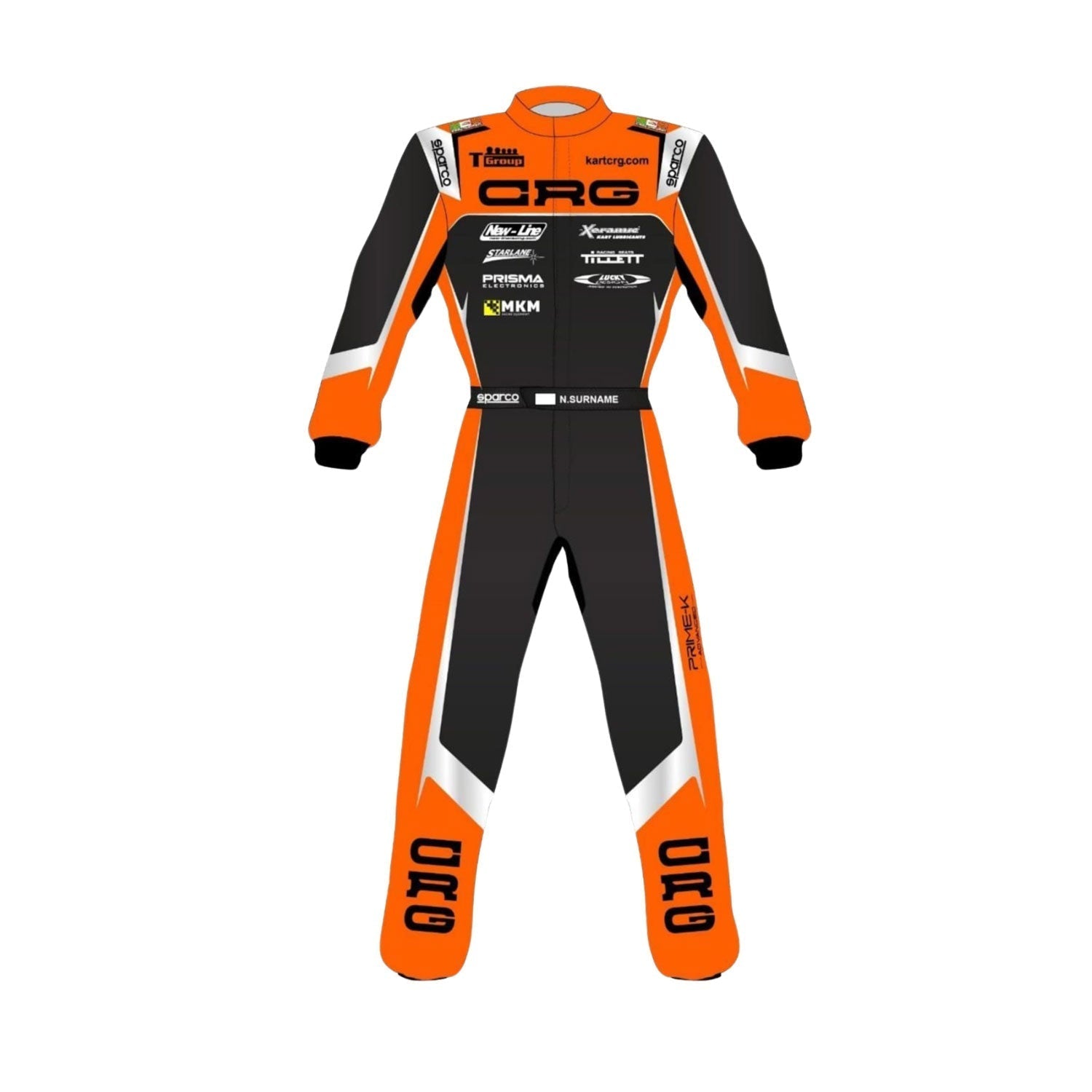CRG Prime-K Kart Race Track Suit Front View