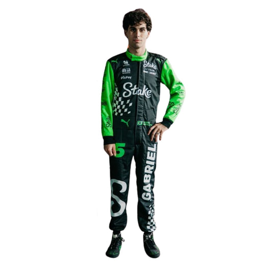 Gabriel Bortoleto F1 Race Replica Kick Sauber Las Vegas Grand Prix Suit Front View