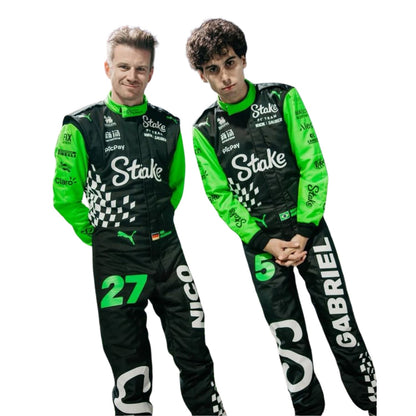 Gabriel Bortoleto F1 Race Replica Kick Sauber Las Vegas Motorsport Suit Back View
