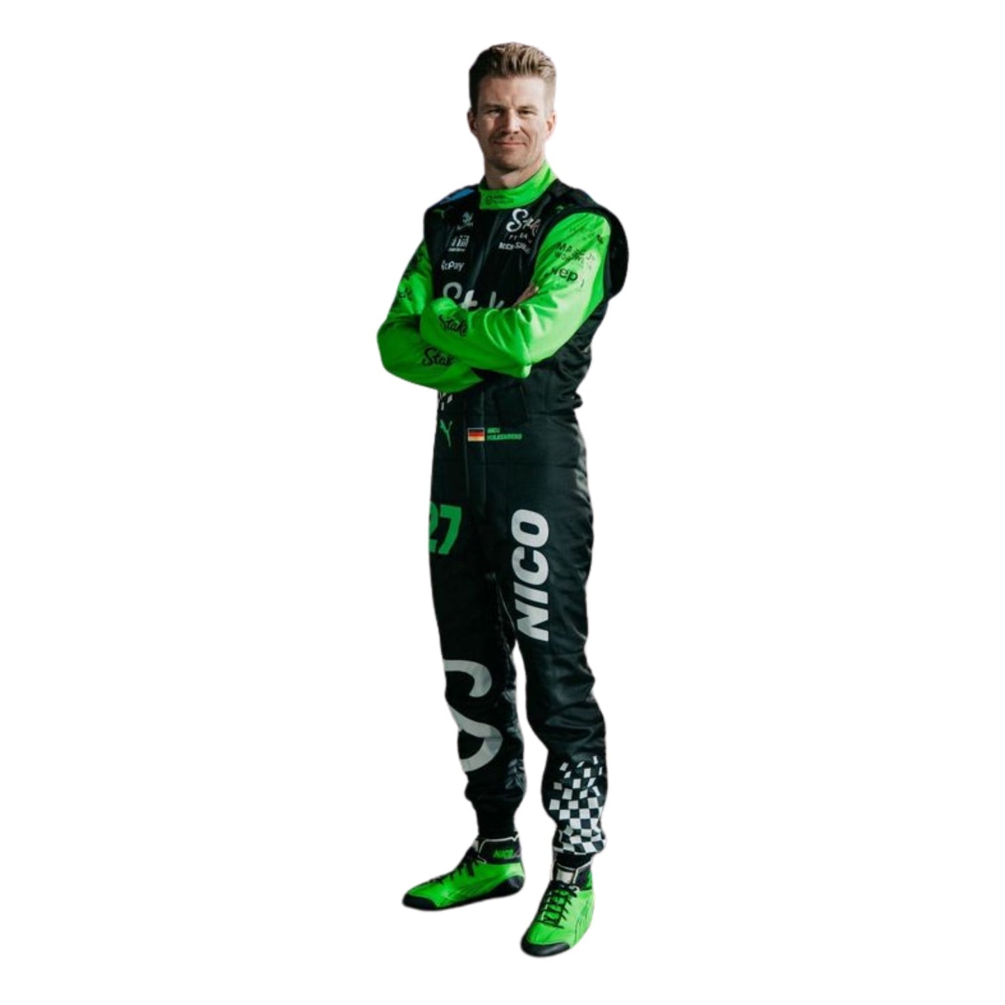 Nico Hulkenberg F1 Race Replica Kick Sauber Las Vegas Driver Suit Front View