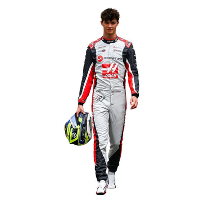 Oliver Bearman F1 Race Haas 200th race look Canadian GP Grand Prix Suit Front View