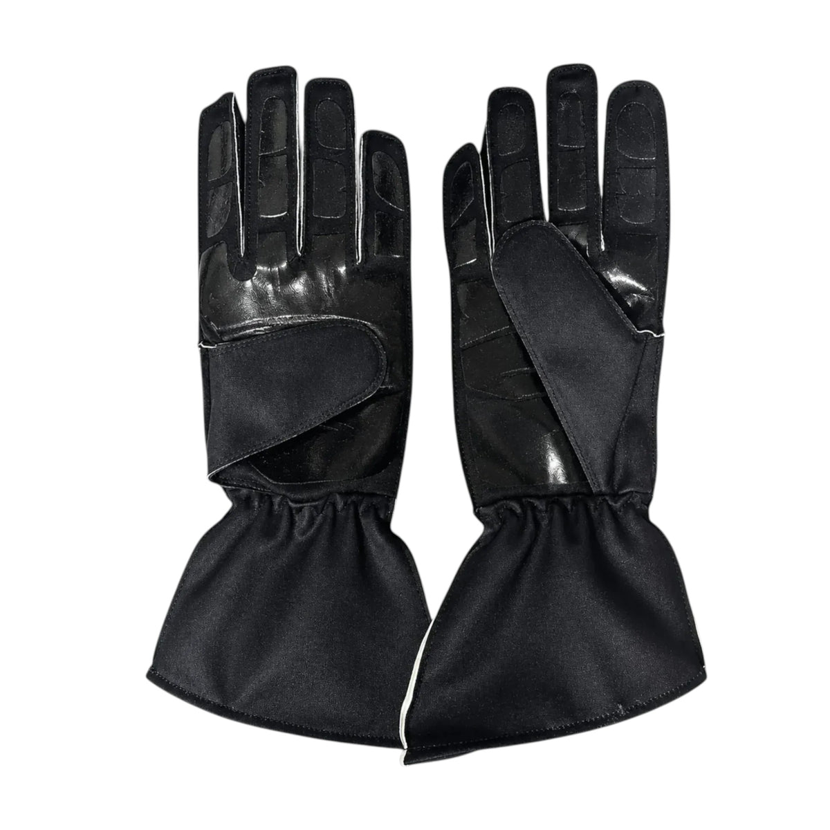 Red Aston Martin 2026 F1 Race Gloves shown side-on, highlighting the wrist strap and grip texture for grand prix use