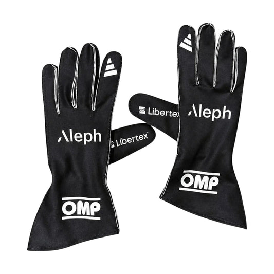 Red Audi 2026 F1 Race Gloves Replica laid flat, front view, showing the full racing design and replica stitching