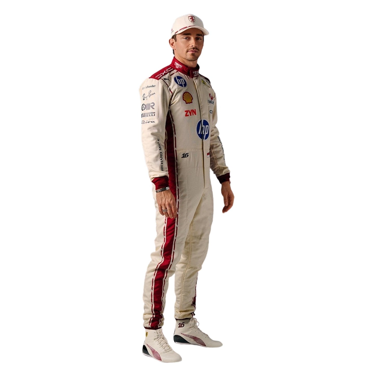 Charles Leclerc F1 Race Ferrari Monaco GP Driver Suit Back View
