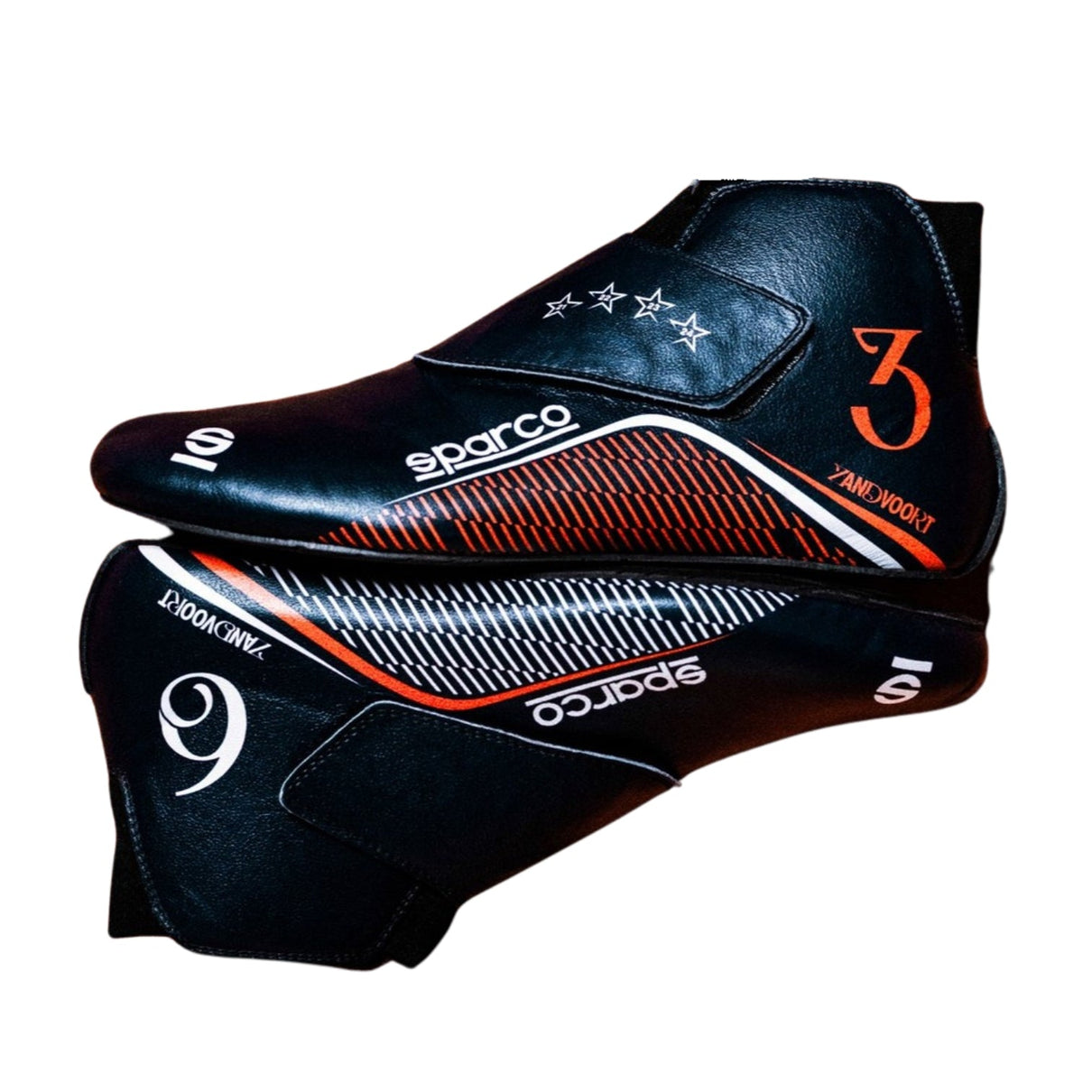 2026 Dutch GP Racing Shoes Replica in navy blue, showing the heel detail and soft lining. A sporty finish for a cosplay outfit or a circuit visit.