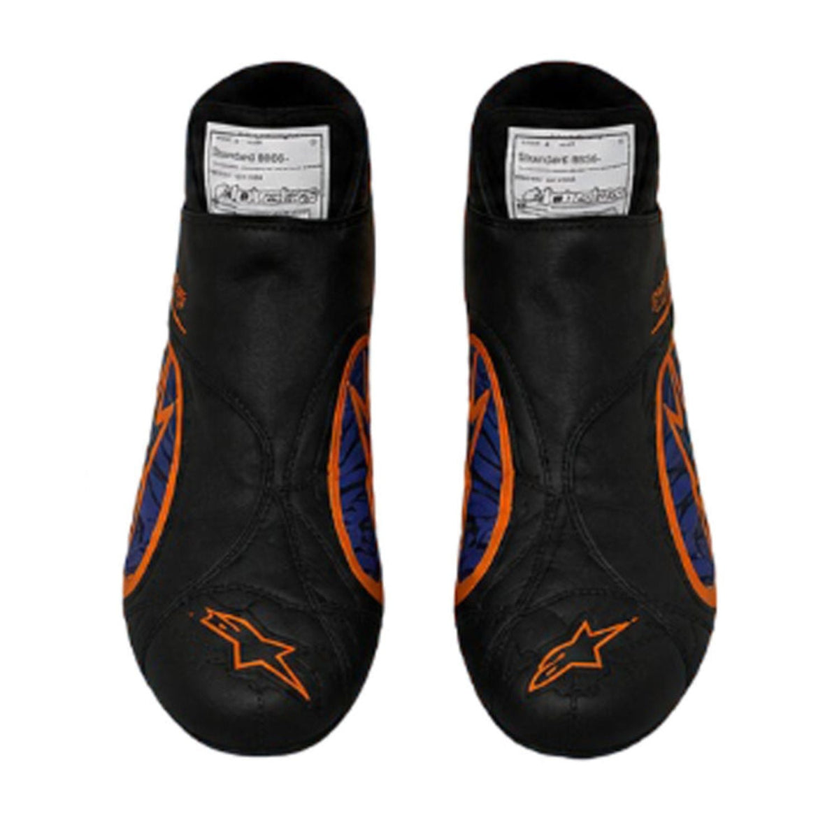 Oscar Piastri 2026 season fan shoes, showing the laced front and padded collar. A neat match for a printed race suit or fan attire.