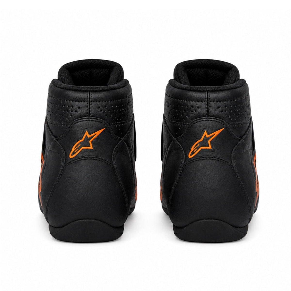 black racing shoes for Oscar Piastri supporters, with printed colour panels along the sides. Race day attire footwear that matches any racing jumpsuit.