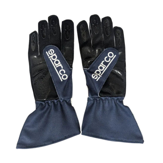 Red Red Bull Racing 2026 F1 Race Gloves laid flat, front view, showing the full racing design and replica stitching