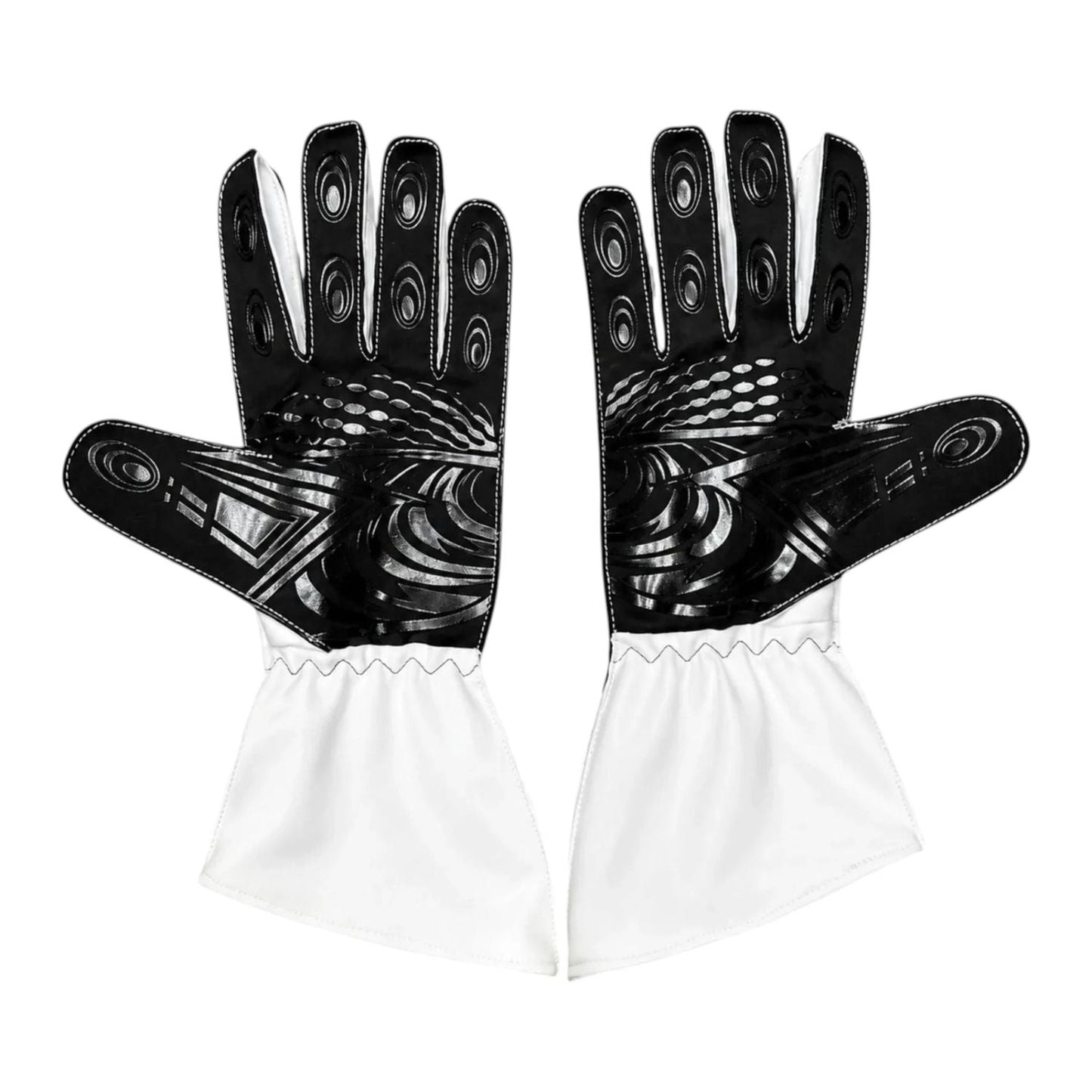 Red Williams Racing 2026 F1 Replica Race Gloves shown side-on, highlighting the wrist strap and grip texture for grand prix use