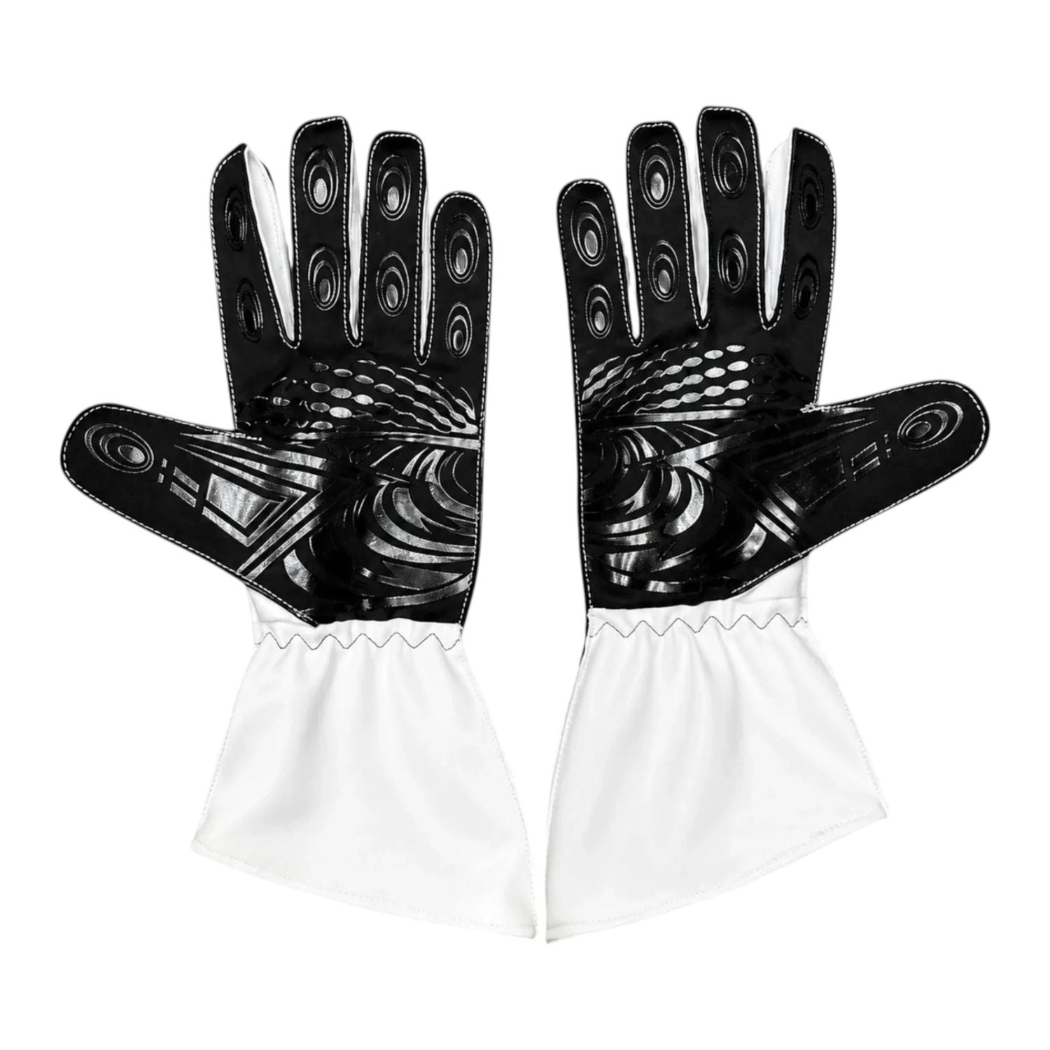 Red Williams Racing 2026 F1 Replica Race Gloves shown side-on, highlighting the wrist strap and grip texture for grand prix use