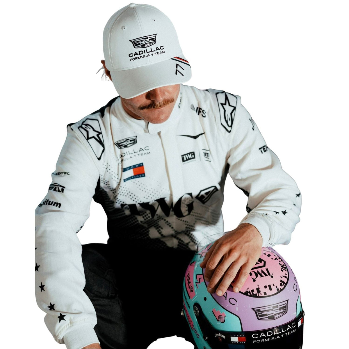Valtteri Bottas F1 Race Replica Cadillac Miami GP Grand Prix Suit close View