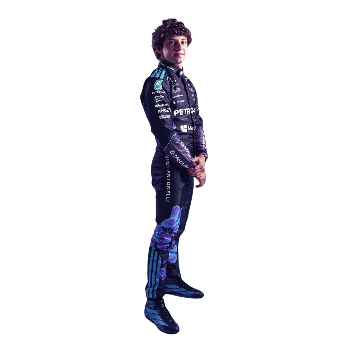 Andrea Kimi Antonelli F1 Race Mercedes Singapore GP Motorsport Suit Close View