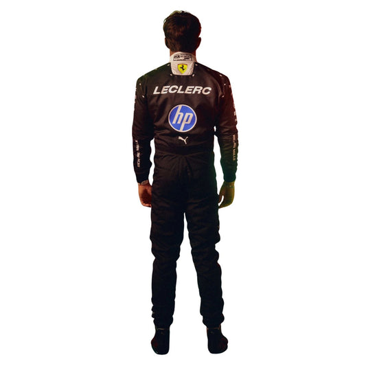 Charles Leclerc F1 Race Ferrari Singapore GP Motorsport Suit Back View