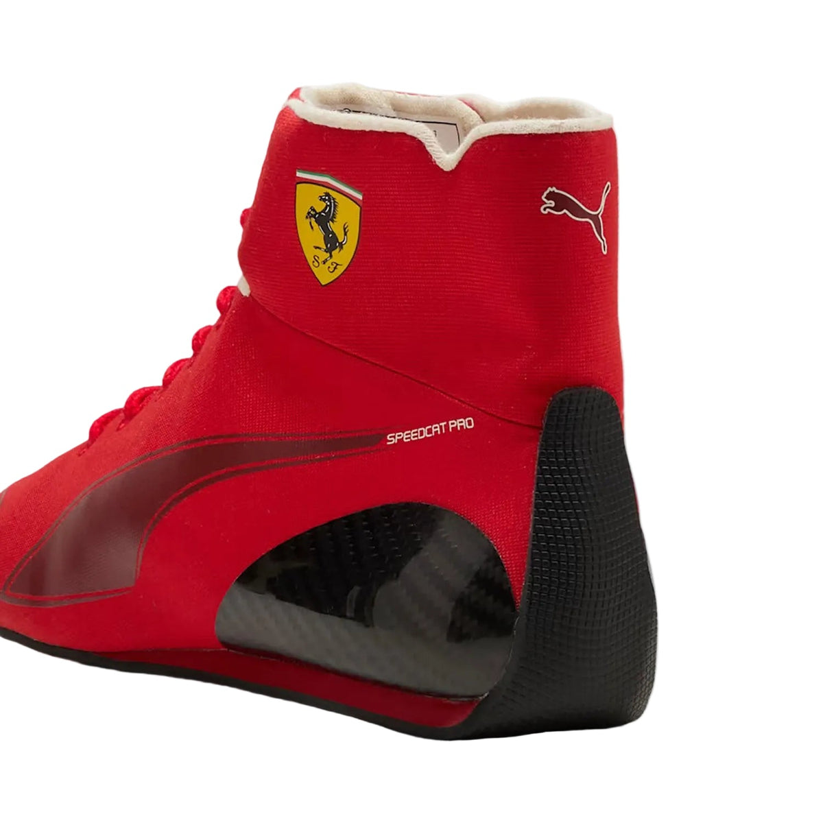red and black fan footwear from the anniversary edition, with logo-style graphics across the upper. A neat match for a printed race suit or fan attire.