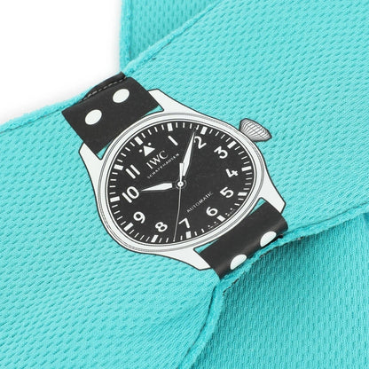 George Russell 2025 Race Gloves Replica F1 Mercedes Watch with a black strap on a turquoise background