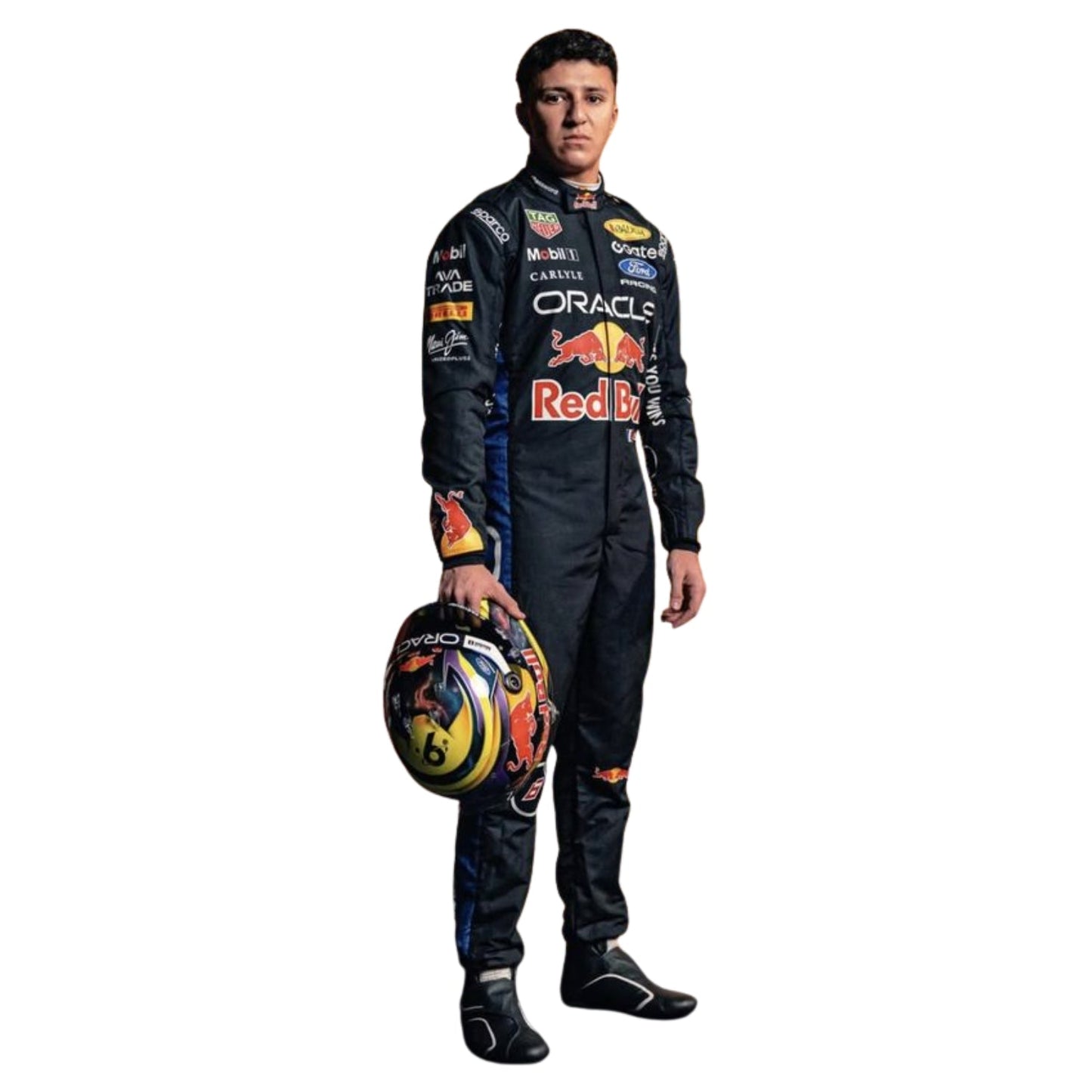 Isack Hadjar F1 Race Red Bull Motorsport Suit Detail View