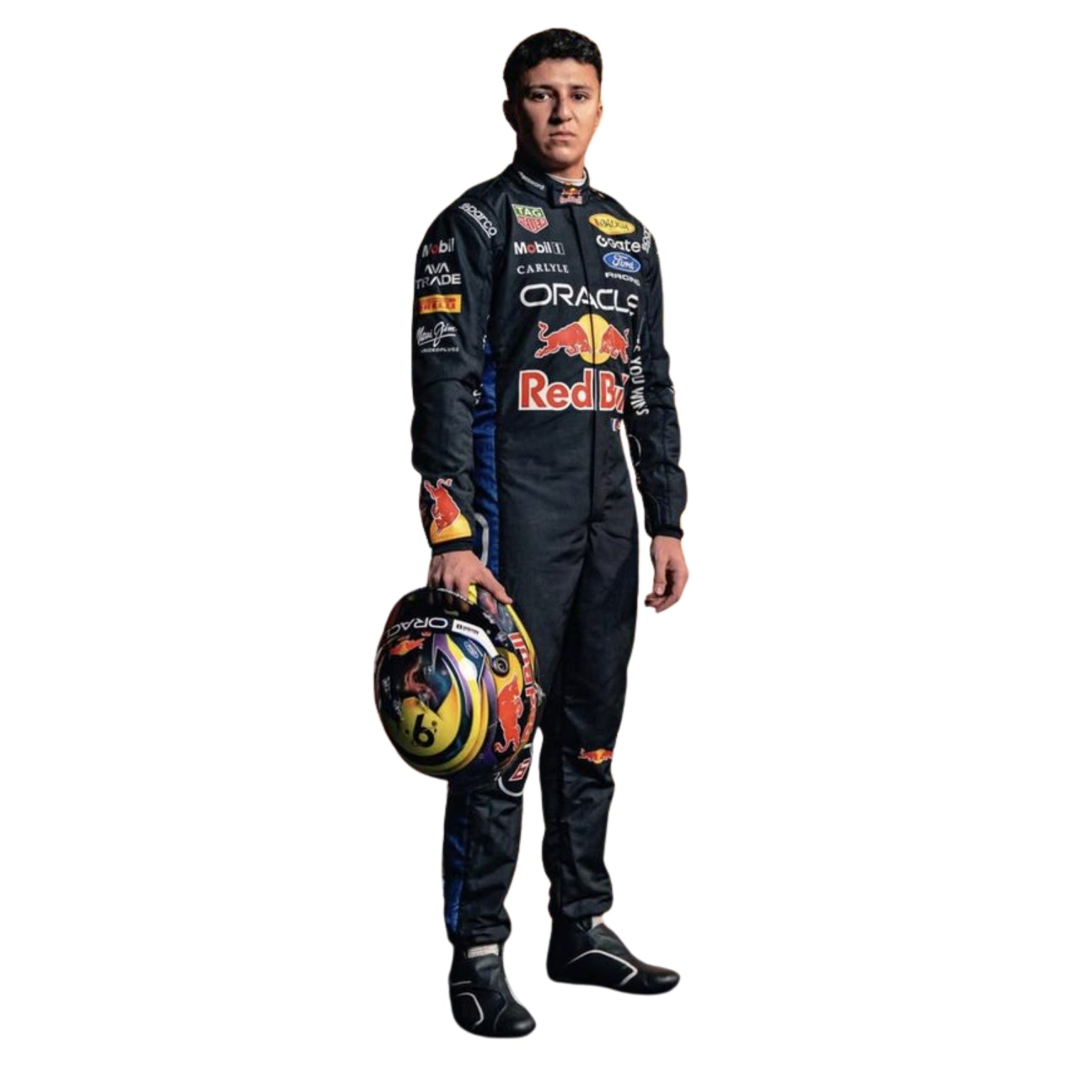 Isack Hadjar F1 Race Red Bull Motorsport Suit Detail View