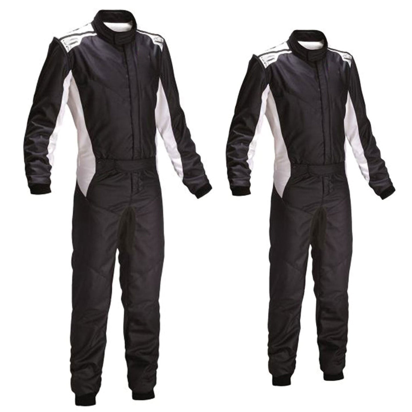 Kart Racing Black Track Suit Front View