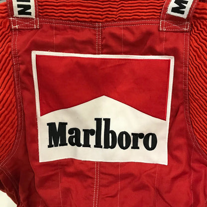 Niki Lauda 1984 F1 Race Costume Replica McLaren World Championship Winning Season Red fabric with a Marlboro logo patch