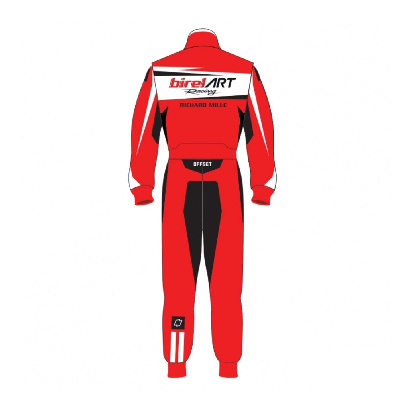 Red Birel Art Go-Kart Race Motorsport Suit Detail View