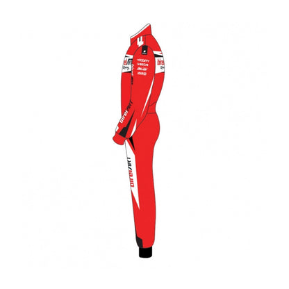 Red Birel Art Go-Kart Race Track Suit Full View